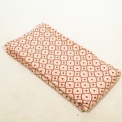 Red Color Bamber Crepe Digital Printed Fabric