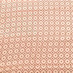 Red Color Bamber Crepe Digital Printed Fabric