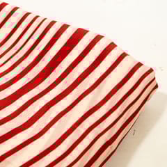 Red Color Bamber Crepe Digital Printed Fabric