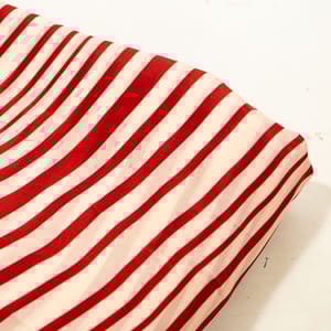 Red Color Bamber Crepe Digital Printed Fabric