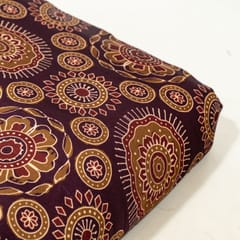 Purple Color Modal Satin Digital Printed Fabric