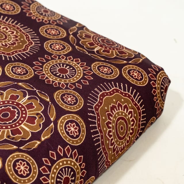 Purple Color Modal Satin Digital Printed Fabric