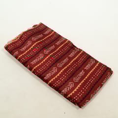 Maroon Color Modal Satin Digital Printed Fabric