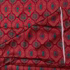 Majenta Color Modal Satin Digital Printed Fabric