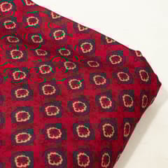 Majenta Color Modal Satin Digital Printed Fabric