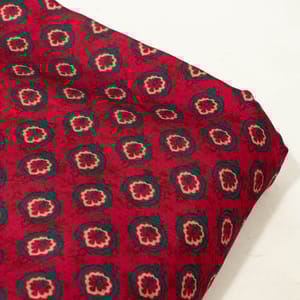 Majenta Color Modal Satin Digital Printed Fabric