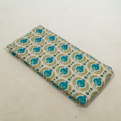 White Color Viscose Linen Digital Printed Fabric