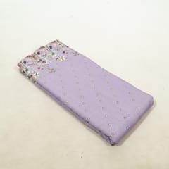 Lavender Color Viscose Linen Digital Printed Fabric