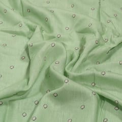 Pista Green Color Viscose Linen Digital Printed Fabric