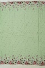 Pista Green Color Viscose Linen Digital Printed Fabric