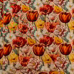Multi Color Viscose Linen Digital Printed Fabric