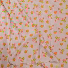 Lavender Color Muslin Digital Printed Fabric