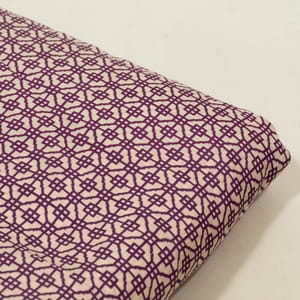 Purple Color Muslin Digital Printed Fabric