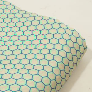 Blue Color Muslin Digital Printed Fabric