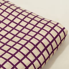 Purple Color Muslin Digital Printed Fabric