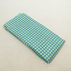 Blue Color Muslin Digital Printed Fabric