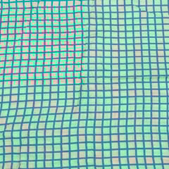 Blue Color Muslin Digital Printed Fabric