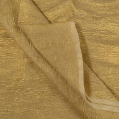 Gold Color Tissue Crush Fabric