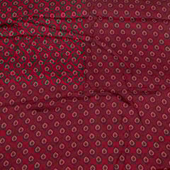 Majenta Color Modal Satin Digital Printed Set (5 Mtr.)