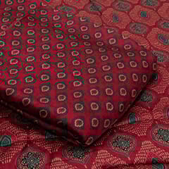 Majenta Color Modal Satin Digital Printed Set (5 Mtr.)