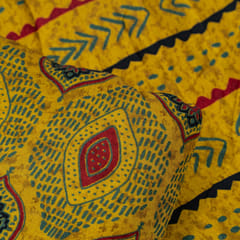 Mustard Color Modal Satin Digital Printed Set (5 Mtr.)