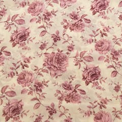 Mauve Color Bamber Crepe Digital Printed Set (5 Mtr.)