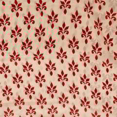 Red Color Bamber Crepe Digital Printed Set (5 Mtr.)