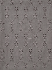Grey Five hole pentagon Pattern Schiffli Embroidered Fabric