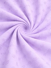 Lavender daisy  Pattern Schiffli Embroidered Fabric