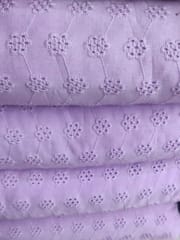 Lavender daisy  Pattern Schiffli Embroidered Fabric