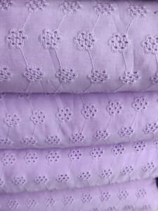Lavender daisy  Pattern Schiffli Embroidered Fabric