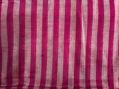 Magenta & Silver Stripes Pure Silk Tissue Fabric