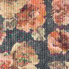 Grey Colour High Quality Velvet Printed Fabric