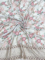 Cream  Colour Rangoli Silk fabric