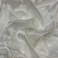 White Dyeable Viscose Glass Organza fabric