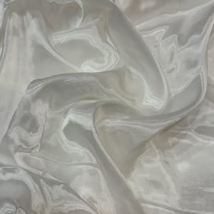 White Dyeable Viscose Glass Organza fabric