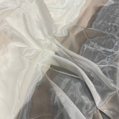 White Dyeable Viscose Glass Organza fabric