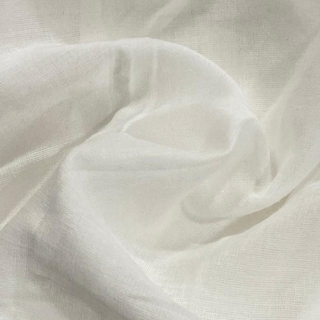 White Dyeable Cotton Voile fabric 54 inch