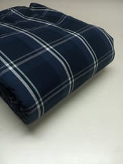 Navy Blue Plain Weave Yarn Dyed Cotton Fabric