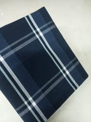 Navy Blue Plain Weave Yarn Dyed Cotton Fabric