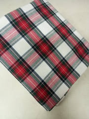 Red Checks Twill Weave Yarn Dyed Cotton Fabric