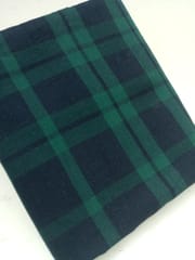 Green Checks Twill Weave Yarn Dyed Cotton Fabric