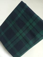 Green Checks Twill Weave Yarn Dyed Cotton Fabric