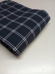 Black Checks Twill Weave Yarn Dyed Cotton Fabric