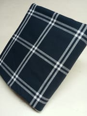 Black Checks Twill Weave Yarn Dyed Cotton Fabric