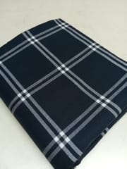 Black Checks Twill Weave Yarn Dyed Cotton Fabric