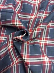 Multicolor Checks Twill Weave Yarn Dyed Cotton Fabric