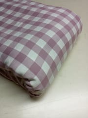 Pink Gingham Checks Twill Weave Yarn Dyed Cotton Fabric