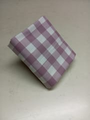 Pink Gingham Checks Twill Weave Yarn Dyed Cotton Fabric