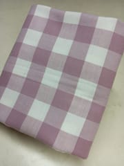 Pink Gingham Checks Twill Weave Yarn Dyed Cotton Fabric